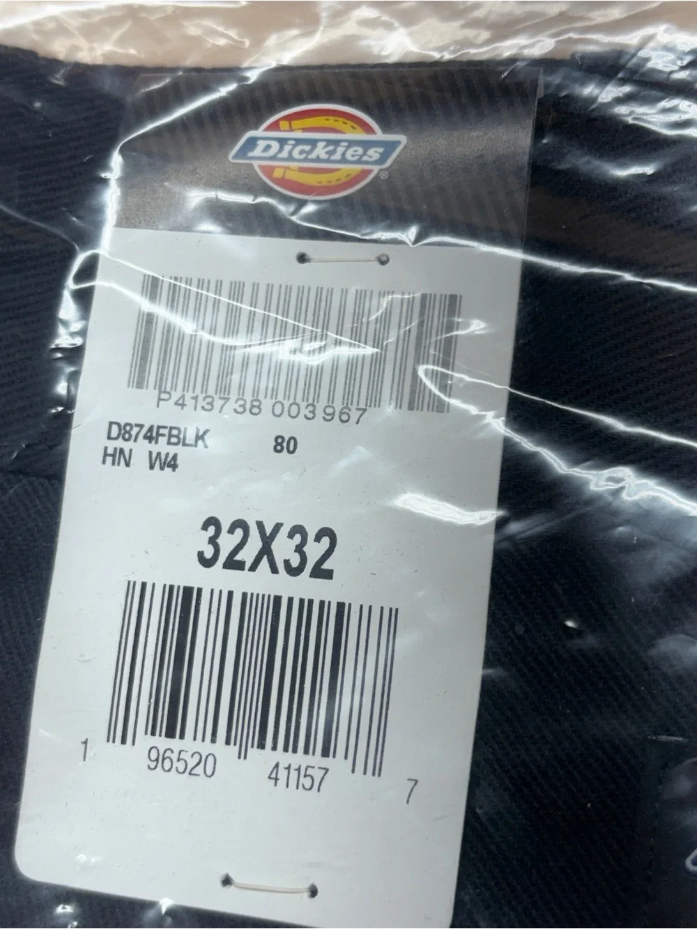 Dickies Mens 874F Classic Flex Original Fit Work Straight Leg Pants  BLK 32X32